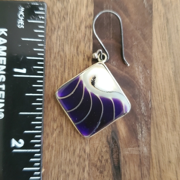 Shell and silver earrings - Picture 4 of 4